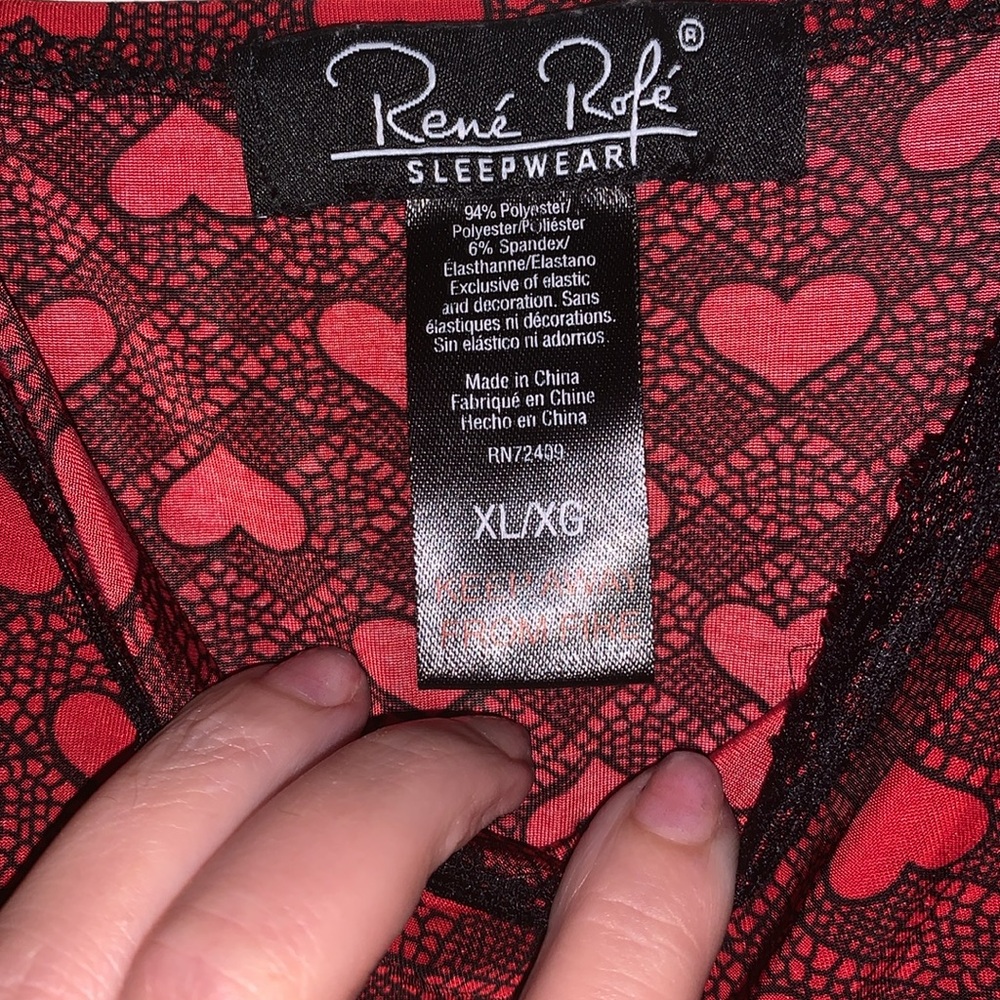 Rene rofe lace Satin heart nighty  xl - Picture 7 of 7